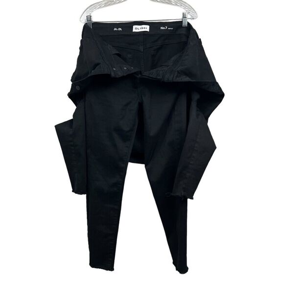 DL 1961 x Jessica Alba No. 7 Womens Jumpsuit Scorpion Button Zip Pockets Black S - Picture 9 of 10